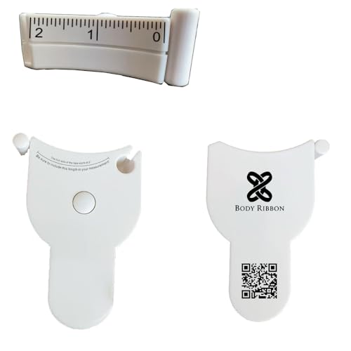 Body Ribbon 80-Inch Automatic Retractable Measuring Tape, 2-Inch Wide Dual Scale Tape for Body Measurement, Fitness Tracking & Tailoring