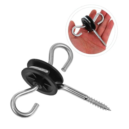 MERRYHAPY 4pcs Electric Fence Insulators for Cattle and Ranch Fencing Weather Resistant Screw-in Gate Handle Dual Easy Installation for Secure Livestock Safety