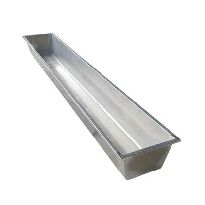Feed Trough Goat Feeder Stainless Steel Easy to Clean Heavy Duty Livestock Feeder Waterer for Cow Cattle Deer Pigs Sheep