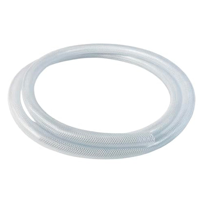 Gloxco Clear Braided PVC Tubing, Food Grade, Heavy Duty Reinforced Hose, 1" ID, 10 Ft Length - size: 1" x 10 Ft