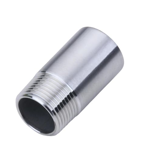 CONSTELLAR 304 Stainless Steel Pipe Nipple - 1" NPT Male x 1" NPT Female Threaded Fitting, 2 Inch (50mm) Length 3mm Wall Thickness Heavy Duty Seamless Pipe Nipple for Water Gas Oil fluid (1 Pack) - size: 1" NPT Male x 1" NPT Female, style: 50mm (2 inch)