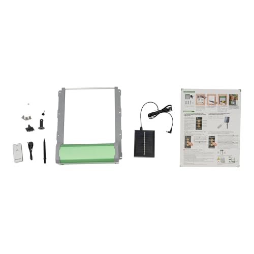 Solar Powered Automatic Chicken Coop Door with Remote Control & Timer, 9.4x10.8 Inch Opening,Chicken Automatic Door for Hens Ducks Rabbits,Works from -14.8℉ to 140℉