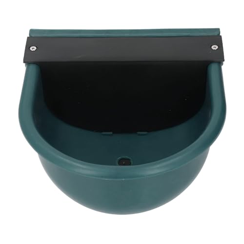 Drfeify Livestock Water Bowl, ABS Large Capacity Water Trough for Cattle, Sheep, and Horses, with Drainage Hole (Dark Green)