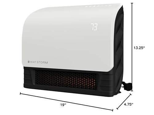 Heat Storm 1500-Watt Sedona WiFi Infrared Wall Mountable Heater,White