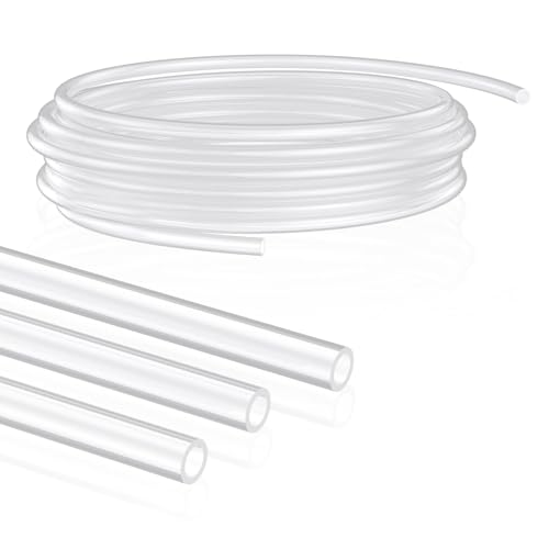 Pawfly 10 ft Food Grade Silicone Tubing, 1/4" ID x 3/8" OD, High Temp Pure Silicone Hose for Home Brewing Winemaking, Flexible Transparent Plastic Tubing, Silicone Pipe, Air Hose - size: 10 FT, style: 1/4" ID x 3/8" OD