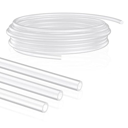 Pawfly 3 ft Food Grade Silicone Tubing, 1/4" ID x 3/8" OD, High Temp Pure Silicone Hose for Home Brewing Winemaking, Flexible Transparent Plastic Tubing, Silicone Pipe, Air Hose, Aquarium Tubing - size: 3 FT, style: 1/4" ID x 3/8" OD