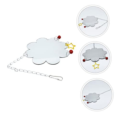 HANABASS Hanging Chicken Mirror Toy with Bell Interactive Cage Decoration for Poultry Encourages Curiosity and Exercise Easy to Install Durable Material