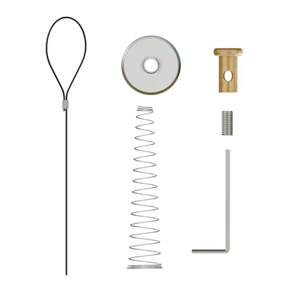 Gate Latch Cable Pull, Spring-Loaded Latch Kit Gate Latch for Wooden Fence Vinyl Metal Gates, Sued for Gate 2 to 6 Inches Thick, Black, 1 Pack