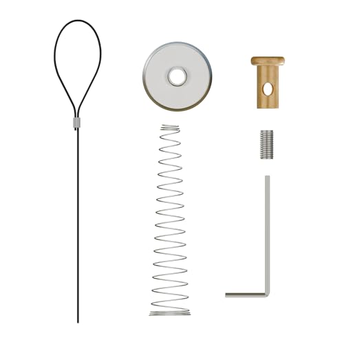 Gate Latch Cable Pull, Spring-Loaded Latch Kit Gate Latch for Wooden Fence Vinyl Metal Gates, Sued for Gate 2 to 6 Inches Thick, Black, 1 Pack