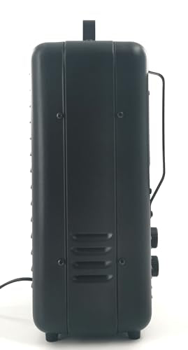EZ-HEAT 1,500-Watt Portable Milkhouse Style Utility Space Heater with Adjustable Thermostat, Overheat Protection, and Safety Tip-Over Switch, Matte Black, MTFH-01C-MB - color: Matte Black