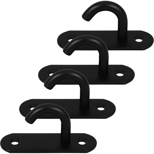4pcs Compact Dark Stable Feeding Bucket Hangers Wall-Mounted Livestock Bucket Hooks for Horse Stalls and Farm Barn Accessories