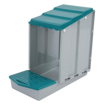 Chicken Nesting Box, 3 Compartments Laying Boxes for Hens, Nest Box for Chicken Duck Poultry Coop, Wall Mount Chickens Roosting Boxes, Protect Collect Egg (Green) - color: Green