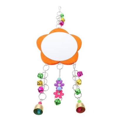 KESYOO 1pc Chicken Hanging Mirror Toy Bells Bird Mirror for Coop Fun Pet Supplies for Hens and Interactive Play for Chickens Great for Pet Birds