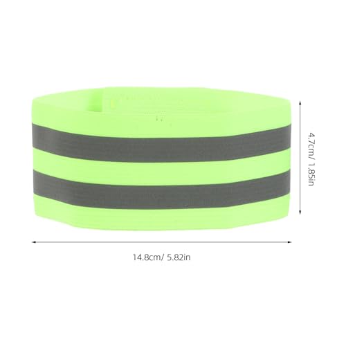 Tofficu 8pcs Reflective Cycling Leg Straps and Ankle Bands, Adjustable 35-50cm Elastic Trouser Retainers for Night Riding Safety and Outdoor Running Gear