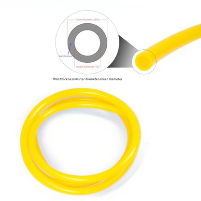 Silicone Tubes,9.84Ft 9/32" ID×23/64" OD (7mm×9mm) Yellow Food Grade Silicone tubing,For Food Grade Soft Milk Beer Drink,Home Brewing Wine making, Engine,Fish Tank Air Pump - color: Yellow, size: 7mm×9mm