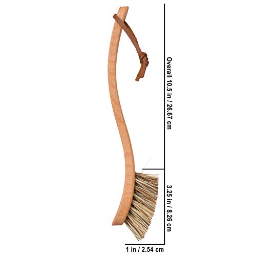 REDECKER Curved Dish Brush, Natural Union Plant Fiber Bristles, Ergonomic Design with Oiled Beechwood Handle, 9-1/4 Inches, Set of 2, Made in Germany - Natural Bristle Dish Brush - size: Set of 2, 9-1/4-Inches