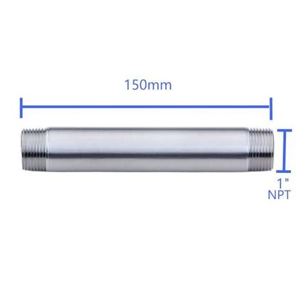CONSTELLAR 304 Stainless Steel Pipe Nipple - 1" NPT Male x 1" NPT Male Threaded Fitting, 6 Inch (150mm) Length 3mm Wall Thickness Heavy Duty Seamless Pipe Nipple for Water Gas Oil fluid (1 Pack) - size: 1" NPT Male x 1" NPT Male, style: 150mm (6 inch)