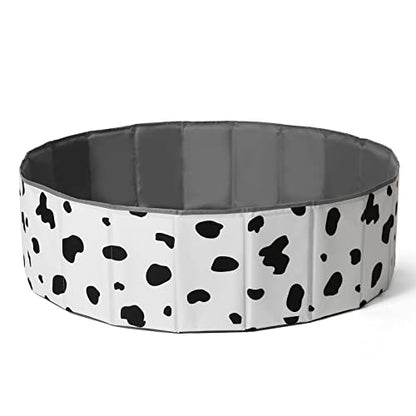 GOGOSO Foldable Ball Pit for Toddlers Large Foldable Puppy Dogs Cats Baby Infant Kids Portable Corner Ball-Pit Big Pop Up Collapsible Soft Play Tent Indoor Outdoor (Balls no Include) Black White Cow