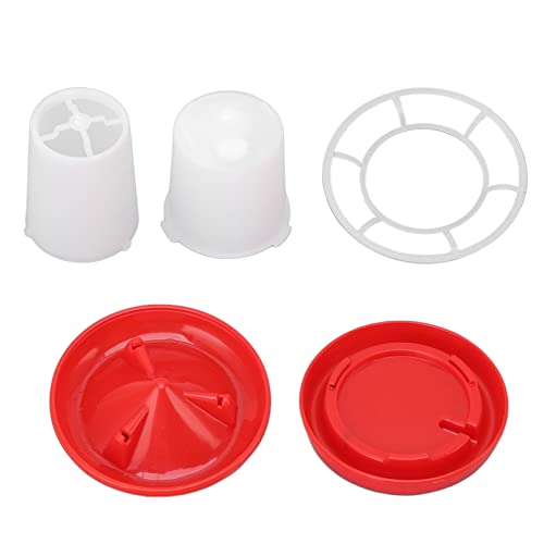 Dioche Sturdy Poultry Feeder and Waterer Kit with Rotating Sleeve for Easy Feeding and