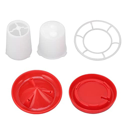 LICAEVEY Poultry Feeder and Waterer Set Sturdy Detachable Structure Automatic Water Discharge Design 160g Feeder and 160ML Water for Poultry Feeding Thick Plastic Material