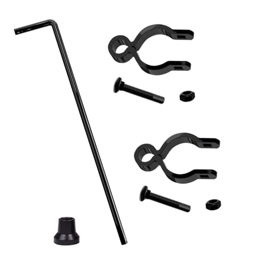 VIVIDA Chain Link Gate Drop Rod 1-3/8" x 32", Black Cane Bolts Drop Rod Pin Latch for Single or Double Gate, Chain Link Fence Parts, Black, 1 Pack - size: 1-3/8" × 32" (1 PACK)