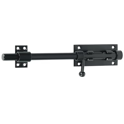 Alise Slide Lock SUS304 Stainless Steel Gate Latch, Slide Bolt Latch,Thickened Heavy Door Latch Lock,10 Inch Black Barrel Bolt Latch, Security Slide Latch Lock - color: Black, size: 10 Inch (Regular)