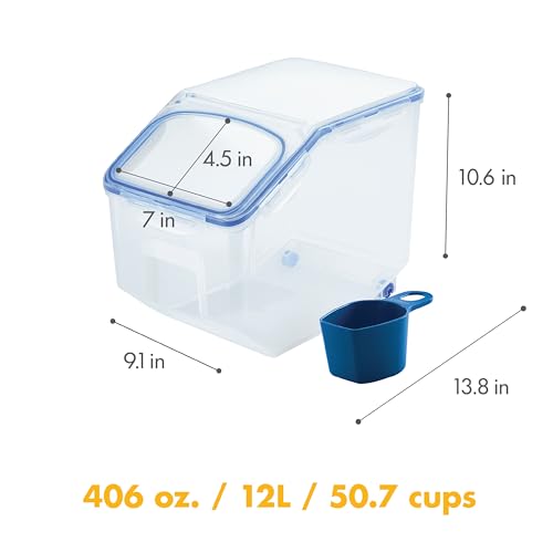 Lock & Lock Bulk Storage Bins Food Storage Container with Wheels (50.72-Cup) - size: 50.72-Cup