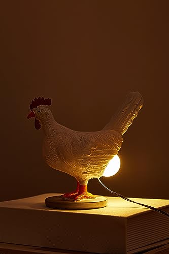 Chicken Egg lamp,3D Chicken Table lamp,Lifelike LED Egg lamp,Resin Chicken Egg Night Light with USB (Chicken Egg lamp)