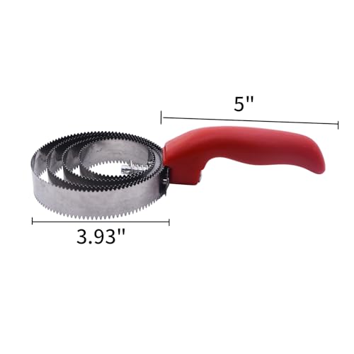 RUIAN Curry Comb Reversible Stainless Steel Curry Comb with Soft Touch Grip Multifunctional Stainless Steel Fine Tooth Pet Horse Grooming, Red