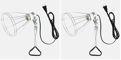 Simple Deluxe E26 Clamp Lamp Light with Steel Cage Wire Grillup, Suit for 250W Lamp (No Bulb Included) with 6 ft Cord, 2 Pack - size: Lamp Cage (250 Watts) (Pack of 2), style: 1-Pack (Ceramics)