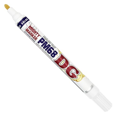 PM-68 DG Paint Markers, Heavy Duty Industrial Paint Markers, Ketone-Based, Xylene Free, Quick Dry, Degrease Resistant, Made in USA, White 8-Pack - color: White