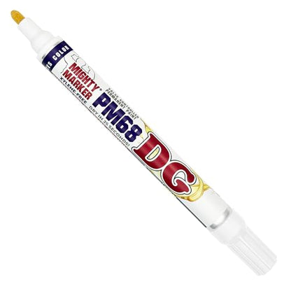 PM-68 DG Paint Markers, Heavy Duty Industrial Paint Markers, Ketone-Based, Xylene Free, Quick Dry, Degrease Resistant, Made in USA, White 8-Pack - color: White
