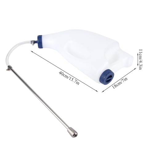 Calf Bottle Feeder, 4L Stainless Steel, Cow Calf Feeding Tube Milk Bottle