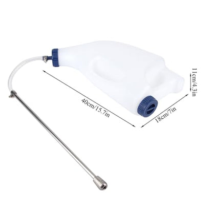 Calf Bottle Feeder, 4L Stainless Steel, Cow Calf Feeding Tube Milk Bottle