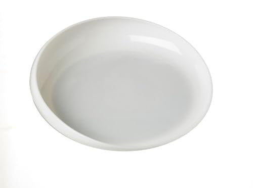 Sammons Preston Ivory Round Scoop Dish, Unbreakable 8" Scooper Bowl for Elderly, Disabled, & Handicapped, Plate with Non Skid Rubber Padded Bottom for Independent Eating, Self-Feeding Aid - color: Ivory