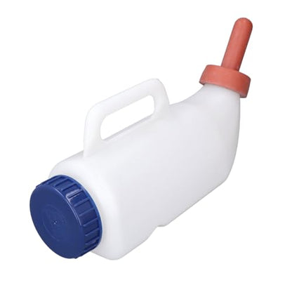 Calf Nursing Bottle, 2L Silicone Nipple Milk Feeder for Livestock, Large Capacity Calf Feeding Bottle with Spill Proof Closure, Convenient & Practical Design