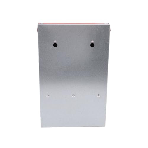 Cryfokt Galvanized Wall Mount Chicken Feeder, No Waste Hanging Poultry Food Dispenser with Lid Weatherproof Metal Automatic Trough, for Outside Coop 10lbs Capacity
