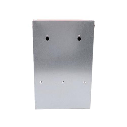 Cryfokt Galvanized Wall Mount Chicken Feeder, No Waste Hanging Poultry Food Dispenser with Lid Weatherproof Metal Automatic Trough, for Outside Coop 10lbs Capacity