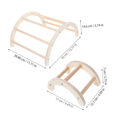 VICASKY 4pcs Wooden Chicken Training Perch Set Adjustable Chicken Ladder and Roosting Stand for Hens Compatible PET and Parrots