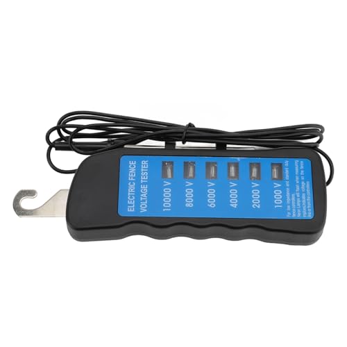 Zerodis Electric Fence Voltage Tester Digital Handheld Voltmeter with LED Light for Livestock Farm Fence Controller