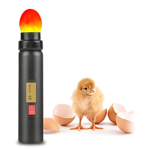 Egg Candler, Cool LED Light Egg Candler Tester, High Egg Candling Torch Light for Monitoring The Development of The Embryo, Egg Candler for All Egg Types