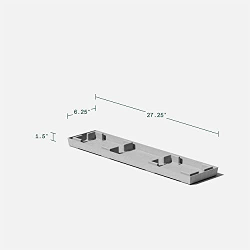 Veradek Midori Long Trough Planter (Light Grey, 31 inch - 2 Pack with 2 Saucer Trays) - color: Gray, size: 31 inch - 2 pack with saucers
