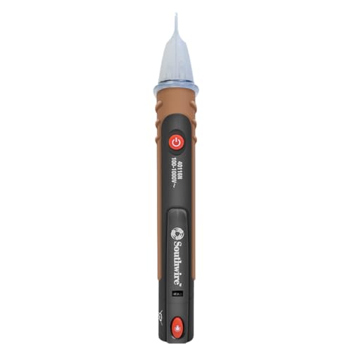 Southwire Tester NCVD - Detects AC Voltage with Audible & Visual Alerts - Auto Power Off - Dual Flashlights - CAT IV 600V Safety Rating