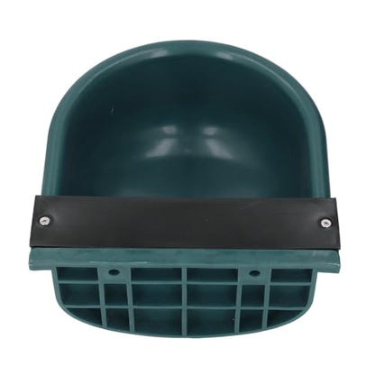 Garden Breeding Livestock Water Bowl ABS Large Capacity Livestock Water Trough Bowl Farm Animal Drinking Water Bowl for Cattle Sheep Horse (Forest Green)