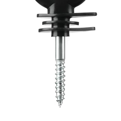 50 Pack Electric Fence Insulators, Screw in Wood Post Ring Insulator for Tape, Rope, Wire