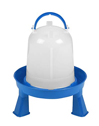 Double-Tuf® Plastic Poultry Feeder and Waterer Kit | Chicken Feeder with Legs | Chicken Waterer with Legs | 4 Lb Poultry Feeder | 1.5 Quart Poultry Waterer