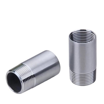 CONSTELLAR 304 Stainless Steel Pipe Nipple - 1" NPT Male x 1" NPT Female Threaded Fitting, 2 Inch (50mm) Length 3mm Wall Thickness Heavy Duty Seamless Pipe Nipple for Water Gas Oil fluid (1 Pack) - size: 1" NPT Male x 1" NPT Female, style: 50mm (2 inch)