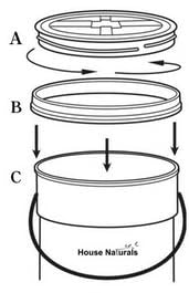 House Naturals 5 Gallon Plastic Blue Food Grade Made in USA Bucket Container with Air Tight Screw on Lid (Pack of 3) - color: Blue