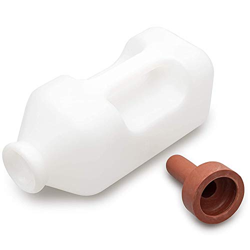 Calf Bottle with Handle and Push-on Nipple 2 Quart Feeder for Nursing Baby Cows