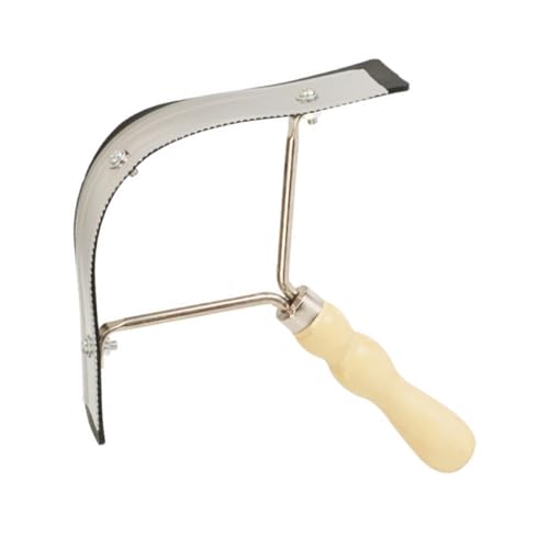 VALICLUD Livestock Hairbrush and Stainless Steel Serrated Scraper with Wooden Handle for Horse and Cattle Grooming, Sturdy Groom Supplies for Barn and Stable Use